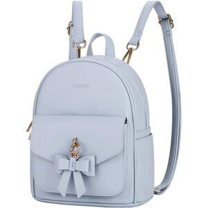 Cute Mini Backpack for Women Girls Small Backpack Blue Bowknot